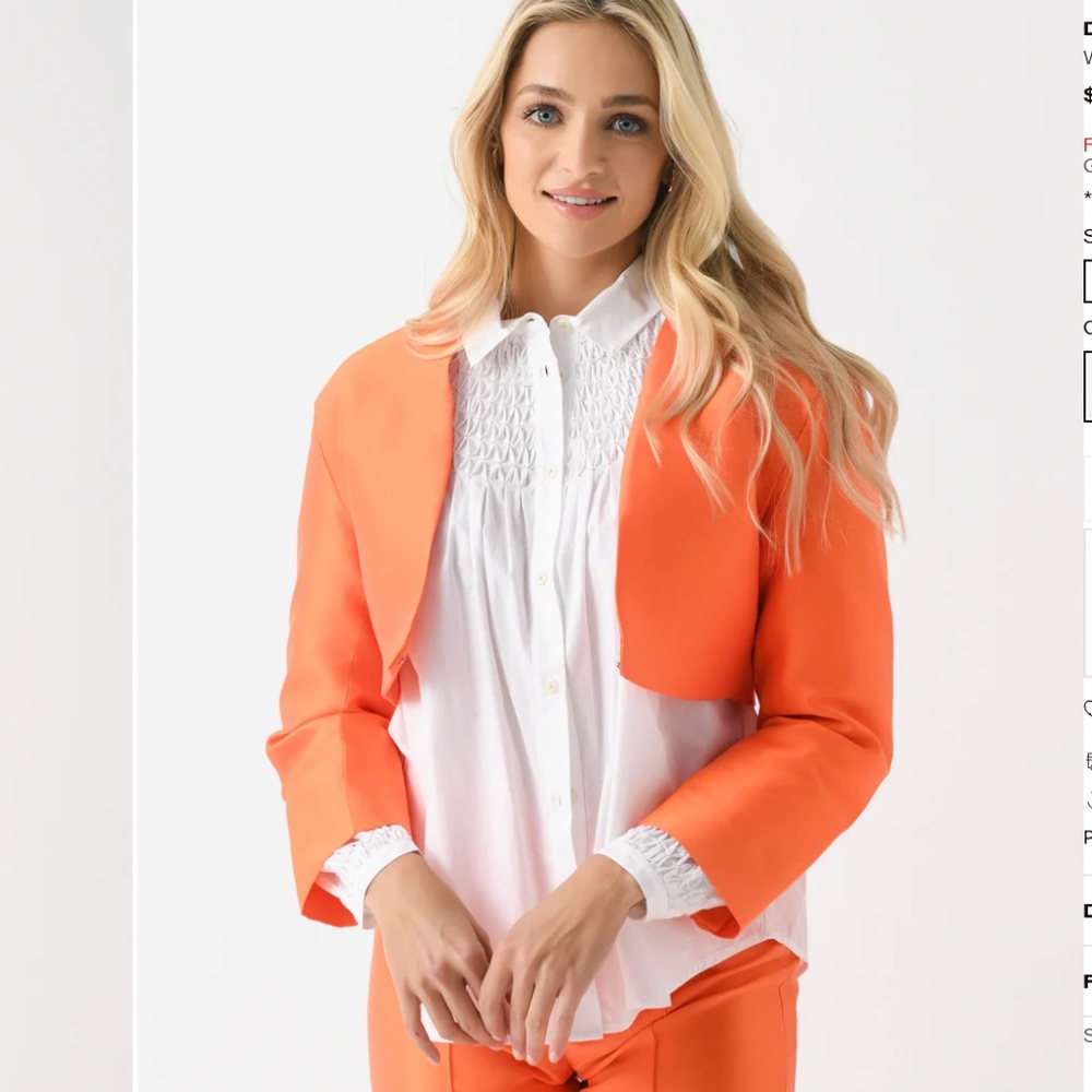 DESTREE Small S helmut smart orange satin finish nwt